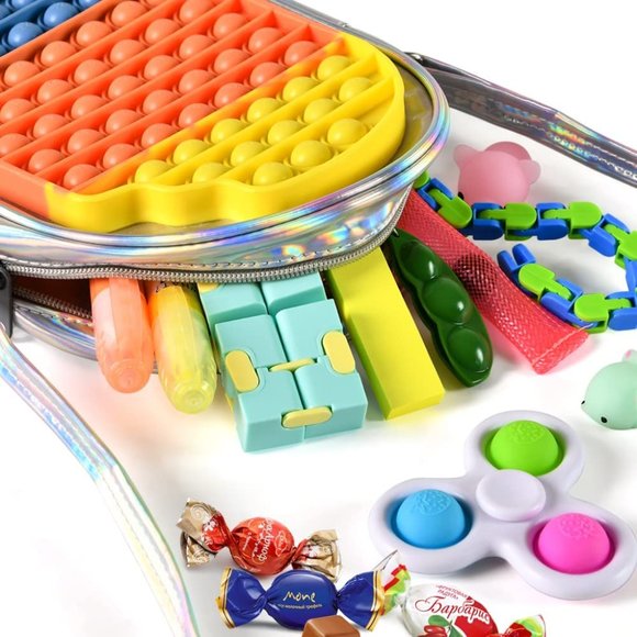 New Pop It Fidget Purse Popsicle Shoulder Bag with Sensory Fidget Toys - Picture 8 of 9